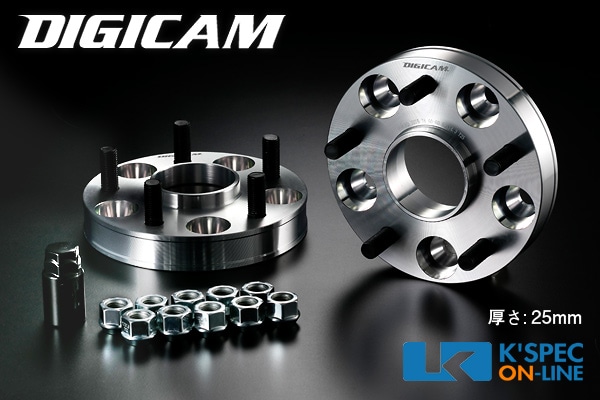 DIGICAM 7075鍛造ハブ付ワイドトレッドスペーサー P.C.D.114.3-5H-10mm