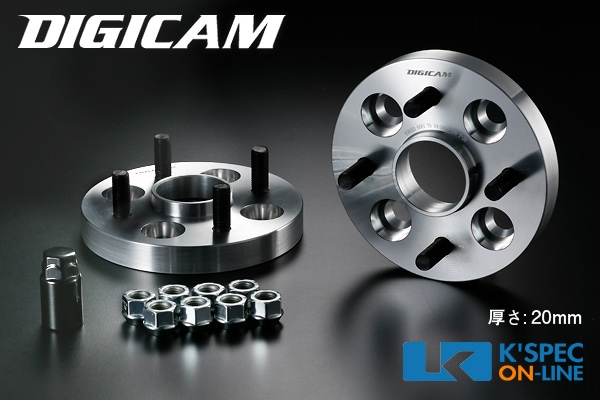 DIGICAM 6061鍛造ハブ付ワイドトレッドスペーサー P.C.D.100-4H-10mm