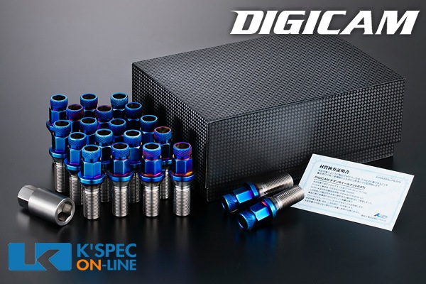 DIGICAM 7角チタンレーシングボルト (P1.25) 28mm/ 20本セット