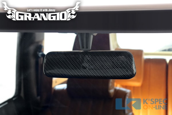 スズキ ルームミラーカバー ①　ユーカリ茶木目　新型ジムニー スペーシアギア REIZ(ライツ)ジムニー(JB64W) ルームミラーカバー