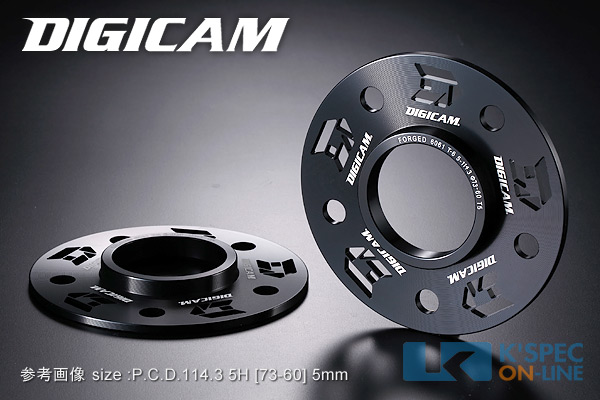 DIGICAM D-SLITハブリング付スペーサーP.C.D.114.3-5H [73-60] （5mm