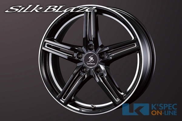 AOKIさま専用 SilkBlaze アルミホイール S590 18×7.5 [+45] 5/114.3 φ73 GBK/POL