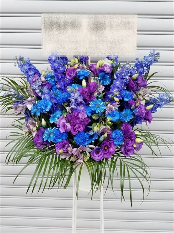 ブルーパープル系 スタンド花 1段 税込 16500円 1187st1-046