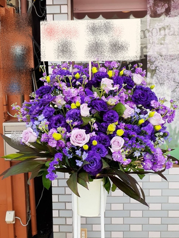 パープル系 スタンド花 1段 税込 18000円 1187st1-16002
