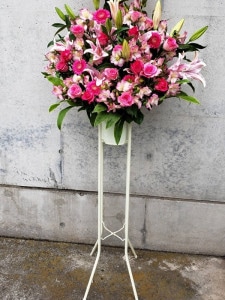 ピンク系　スタンド花　1段　税込　20000円　1187st1-16045|スタンド花　1段|全国手配　スタンド花