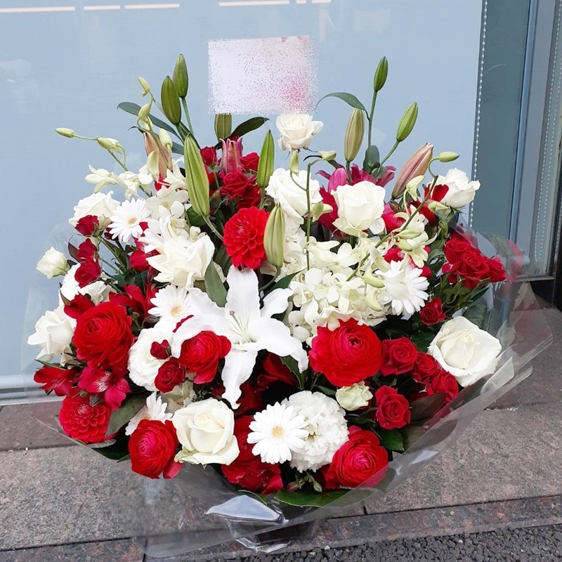 アレンジメント aren-250188　レッドホワイト系