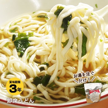 非常食 保存食 即席うどん1食パック 麺類 防災用品 3年保存 【賞味期限2028年6月迄】