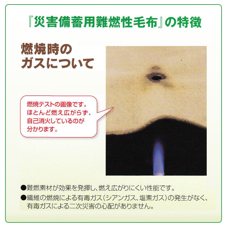 難燃性再生フリースパック毛布×１枚（単品) フリース毛布 パック毛布 災害備蓄用