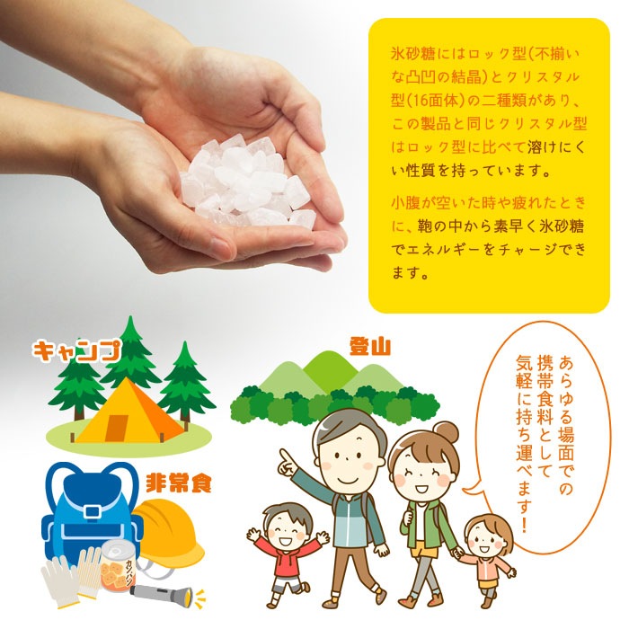 パック入り氷砂糖 100g 【賞味期限2031年2月迄】 非常食 お菓子 さとう 糖分 [M便 1/5]