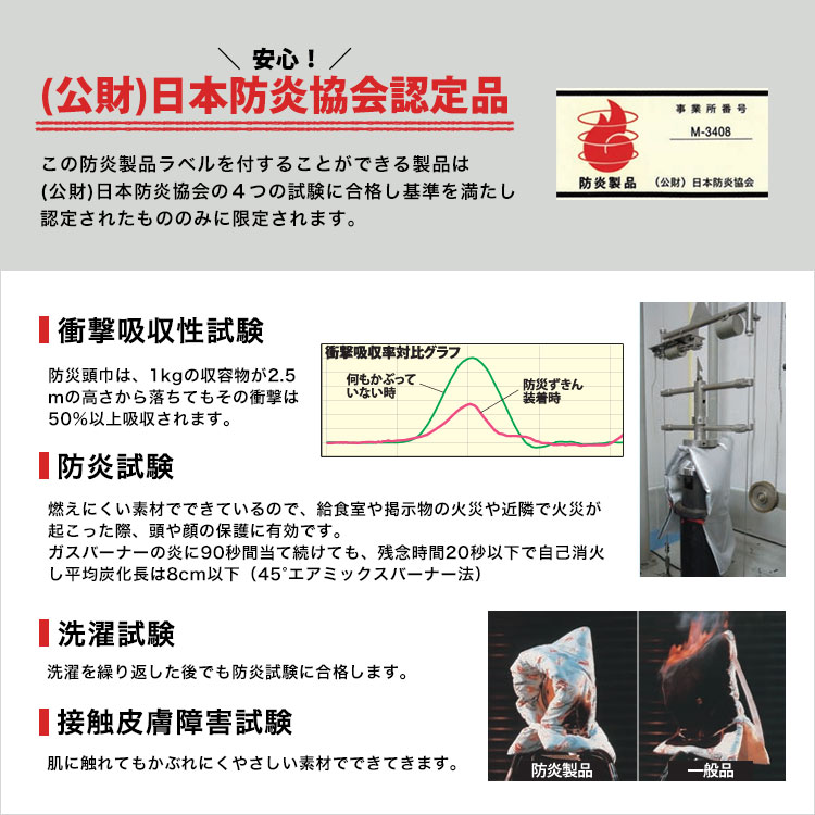 子供用防災頭巾 アルミ防災頭巾 大 ES 大明企画 防炎協会認定品 90001 シルバー