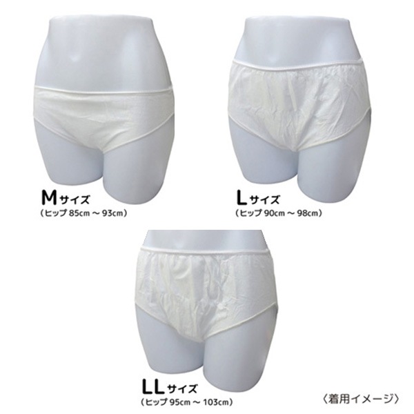防災用 使い捨て不織布ショーツ 72袋セット（1袋3枚入） 女性用 非常用 下着 パンツ 衛生対策 備蓄