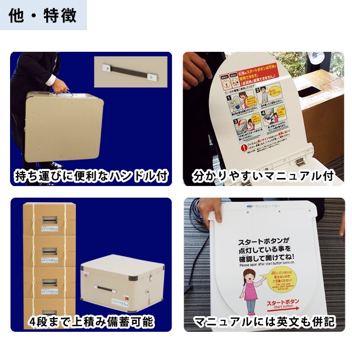 備蓄型 自動 簡易トイレ トイパックIINeo サポ音付き 防災用 省スペース 簡単 組み立て