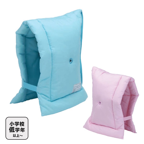 大明企画 防炎タイプ防災ずきん ブルー(水色)#90112 ピンク#90113 防災頭巾 ソフトタイプ 難燃加工 ゴムバンド付き パステルカラー