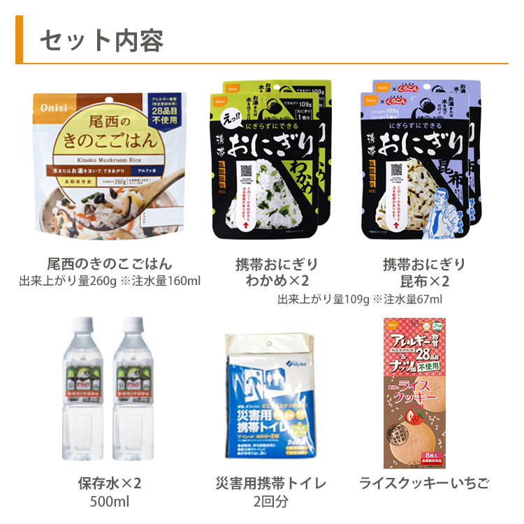 尾西の車載用防災ボックス 3年保存 断熱 車載 保存水 非常食 非常用トイレ アレルギー対応