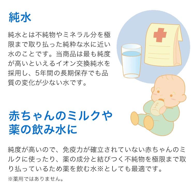 ５年保存水 純水 あんしん安全 非常用飲料水 ピュアウォーター 500ml×24本入 防災備蓄 超長期保存 アシードビバレッジプラス