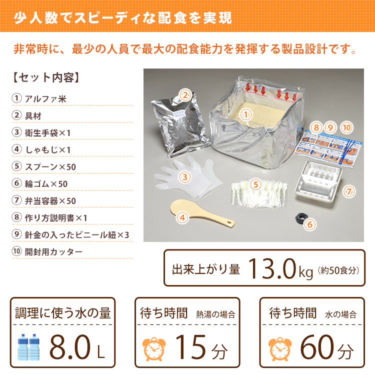 非常食 非常用食品 ごはん 尾西のアルファ米炊き出しセット 五目ご飯 5kg 約50食分