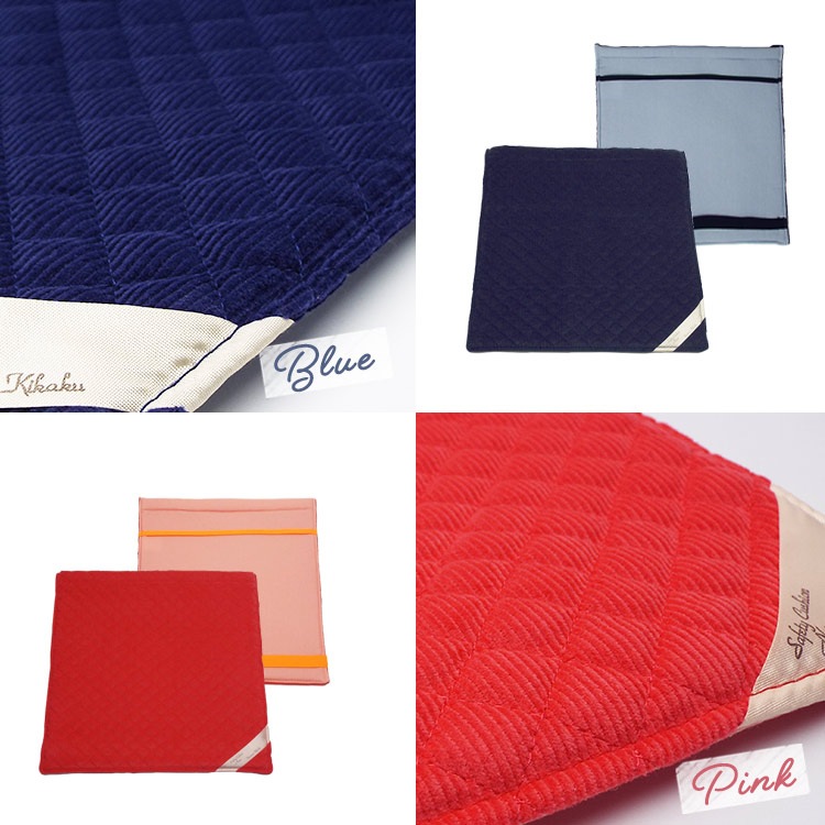 防災頭巾カバー 片面コール天カバーD ブルー ピンク コールテン コール天 コーデュロイ 【ネコポスで送料無料】 [M便 1/1]
