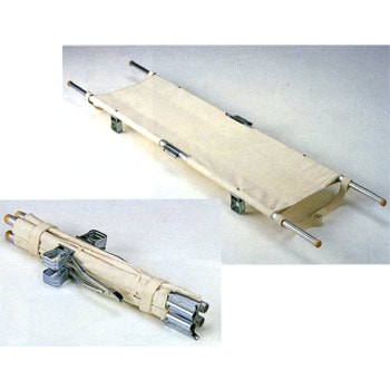 マツナガ担架 4ツ折足付 把手伸縮式アルミ製 松永製作所 Matsunaga 四つ折り