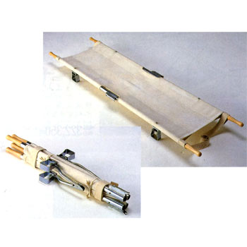 マツナガ担架 ４ツ折足付 アルミ製 松永製作所 Matsunaga 四つ折り