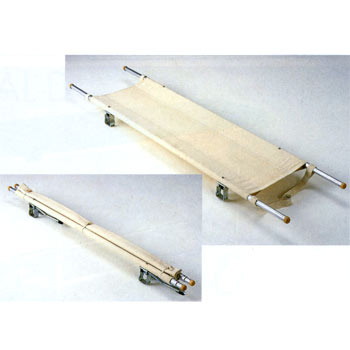 マツナガ担架 2ツ折足付 把手伸縮式アルミ製 松永製作所 Matsunaga 二つ折り