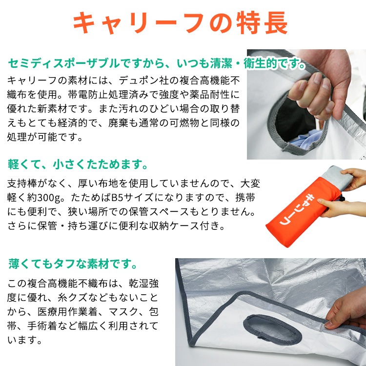 キャリーフ たためる 担架 デュポン社製 複合高機能不織布 コンパクト 畳める 折り畳み 軽量