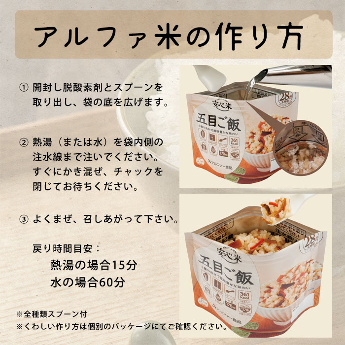 非常食アルファ米 安心米 白飯 100ｇ アルファー食品[M便 1/4]