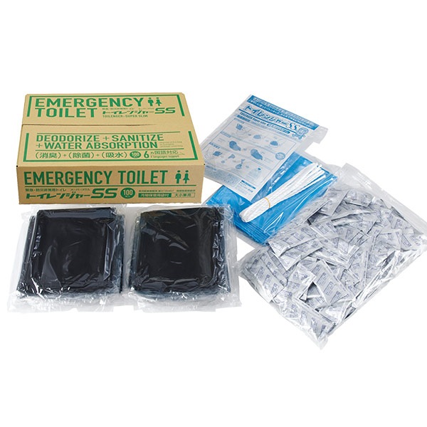 非常用トイレ トイレンジャーSS100 100枚入り 凝固剤 災害 防災 備蓄 備え 避難所 自治体 企業