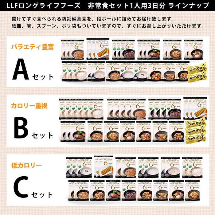 LLF常温長期賞味期限食品セット『健康Cセット』【お取り寄せ2週間程度で発送】（非常食/保存食/長期保存/レトルト/おかず/美味しい/おいしい)