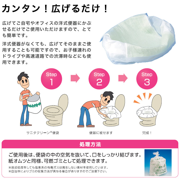 サニタクリーン 避難所トイレ開設セット BS-185 便袋100枚付き 非常用トイレ 簡易トイレ 断水 非常用トイレ 便袋 スペア袋 100回分