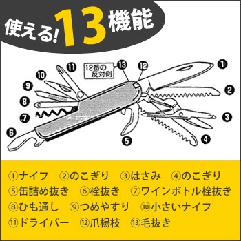 万能ナイフ BN-350（折りたたみ/折り畳み/アウトドア/缶切り/栓抜き)[M便 1/10]