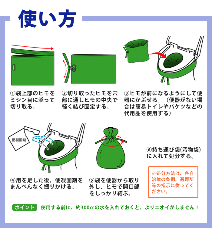 簡易トイレ ベンリー袋R100回分セットA　RBI-100A