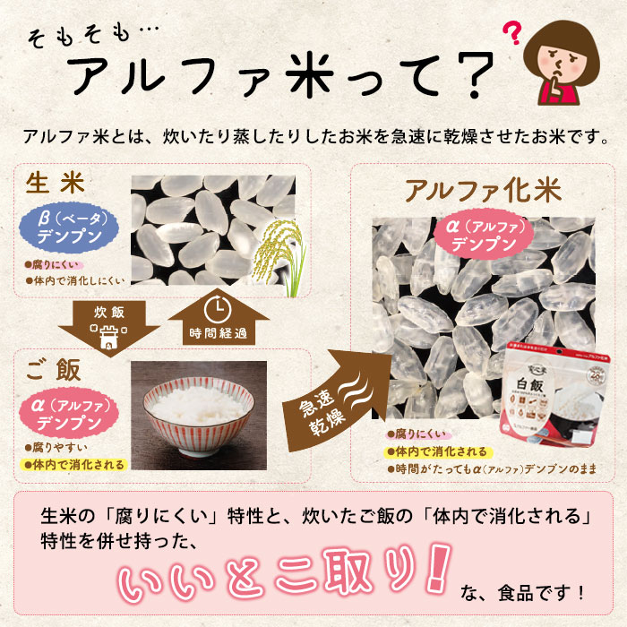 非常食 安心米 白がゆ 41ｇ アルファー食品 アルファ化米飯 [M便 1/4]