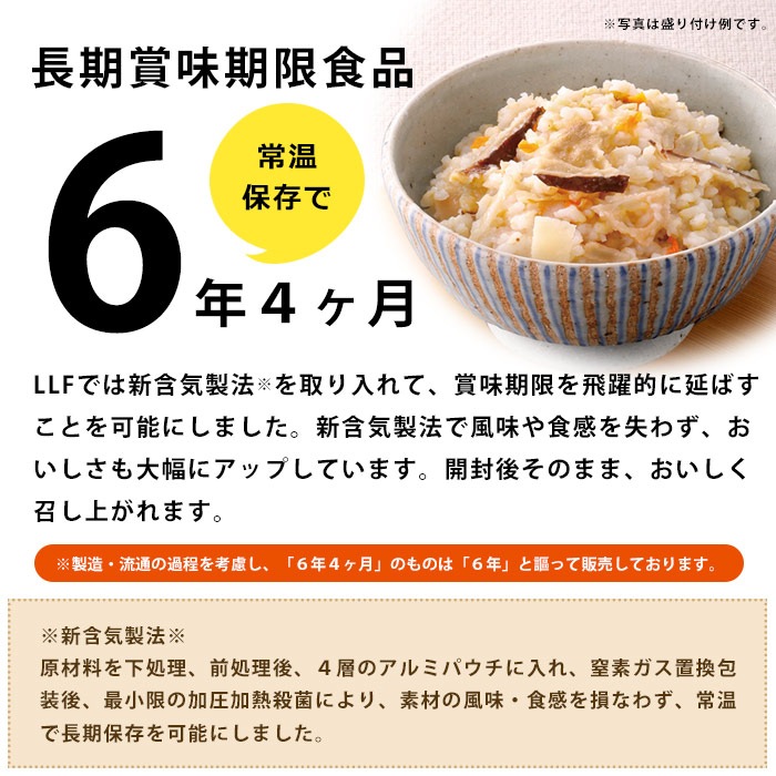 ロングライフフーズ LLF食品 やわらか玄米炊き込みご飯 230g 非常食 保存食 6年保存 ご飯 主食 美味しい 