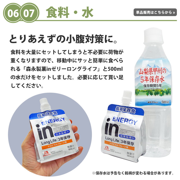 帰宅支援ヒップバッグセット ライムグリーン／ブラック(非常用持ち出し袋 防災セット 防災袋 防災用品セット 防災リュック)　ご注文後2週間程度でお届け