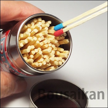 スチール缶マッチ ナカムラマッチ ピース印(アウトドア/防水マッチ/燐寸/火/災害備蓄)