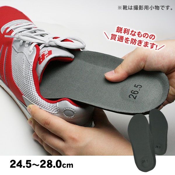 is-fit 安全靴 セーフティインソール 踏抜防止板 男性向け大きめサイズ 24.5 ～ 28.0 cm 踏抜防止 踏み抜き防止 [M便 1/1]