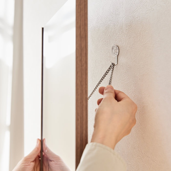 割れない鏡 姿見 リフェクスミラー 吊式姿見 45×120 軽量 フィルム 【送料無料】壁掛け 玄関 リビング クローゼット 子ども部屋 地震 安全 安心 NRM-2 RM-2【メーカー直送】