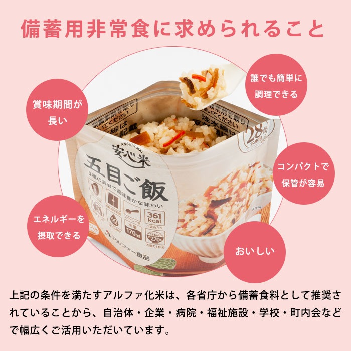 安心米9食セット 4種入り 3日分 アルファ―食品 特定原材料等28品目不使用