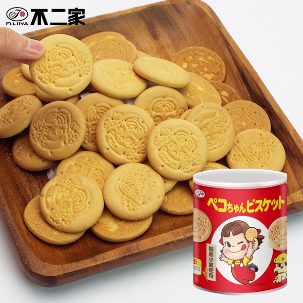 不二家 ペコちゃん どこでもビスケット 保存缶 100g 1缶 お菓子缶 FUJIYA ぺこちゃん