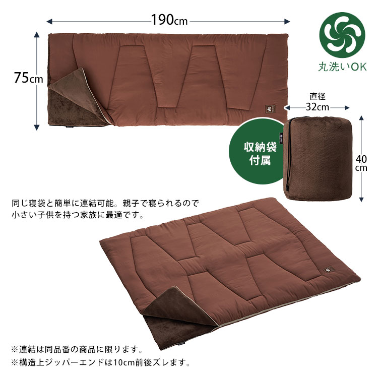 LOGOS LAND 洗濯機で洗える 寝袋 シュラフ 丸洗いソフトタッチシュラフ・-4 セルフインフレート マット 枕 3点セット 適正温度−4℃まで