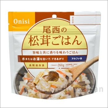 尾西の松茸ごはん　50袋　非常食 非常食アルファ米 尾西の松茸ごはん 100g ×50袋入[箱売り
