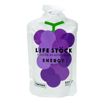 防災ゼリー LIFE STOCK エナジータイプ 100g グレープ味／ペアー（洋梨)味 ライフストック　備蓄ゼリー [M便 1/9]