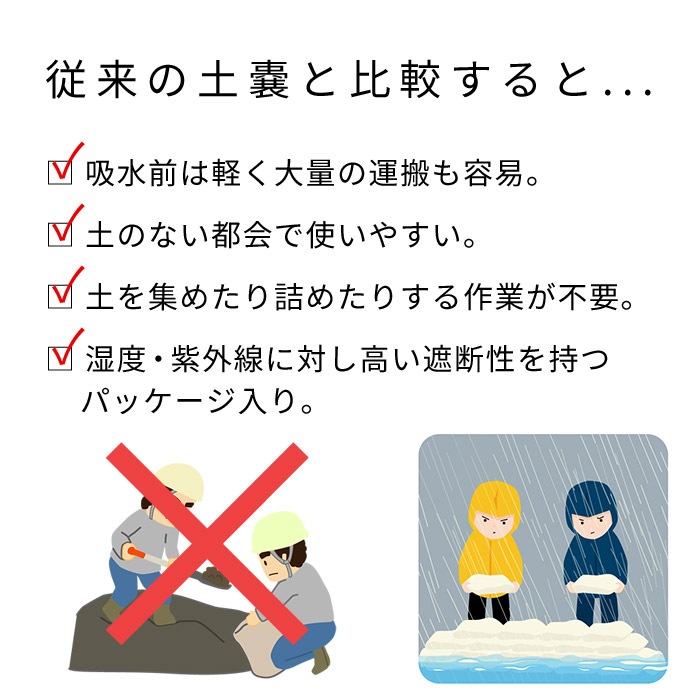 水のう 吸水性土嚢 ダッシュバッグ2 キーストン 10枚入 水害対策用品 土のう 吸水ポリマー