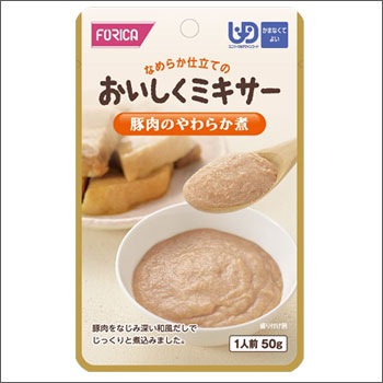 介護食 おいしくミキサー 主菜 豚肉のやわらか煮×１２袋セット（ホリカフーズ/レトルトミキサー食/噛まなくてよい）