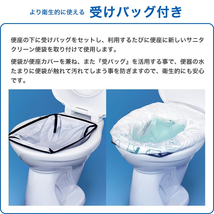 非常用トイレ サニタクリーン 洋式便器用セット2 トイレセット 便袋10枚入 簡単トイレ 簡易トイレ 便袋 スペア袋 断水