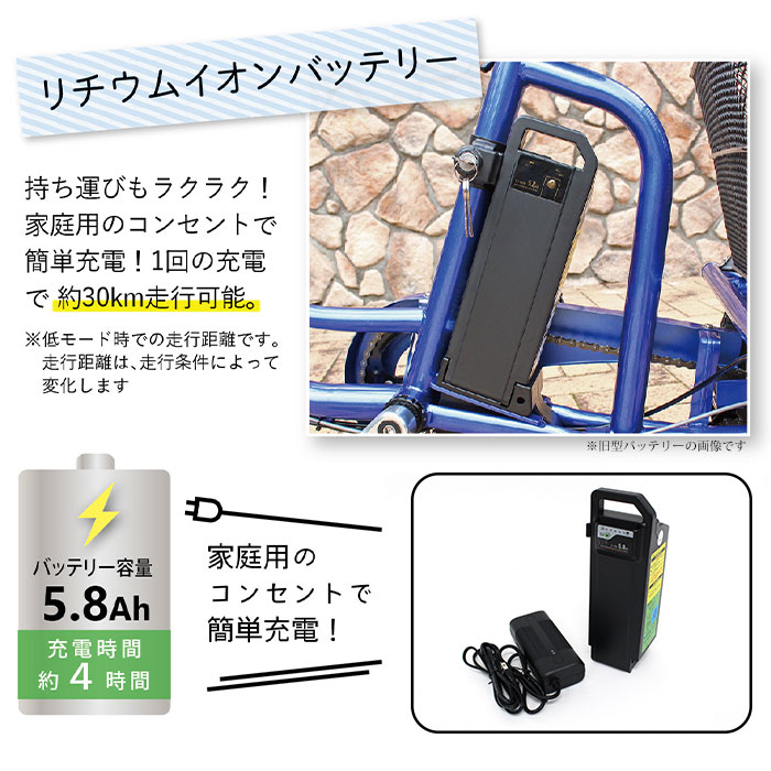 電動アシスト自転車 予備バッテリー付き 20インチネイビー兵庫県神戸市