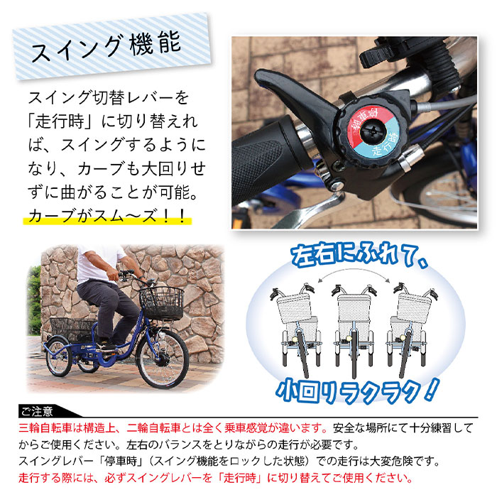 電動アシスト自転車 三輪自転車 フロント20インチ リア16インチ イーパートン サファイアブルー BEPN20SB