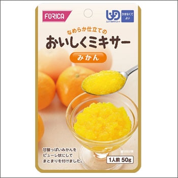 介護食 おいしくミキサー デザート みかん×１２袋セット（蜜柑/フルーツ/ホリカフーズ/レトルトミキサー食/噛まなくてよい）