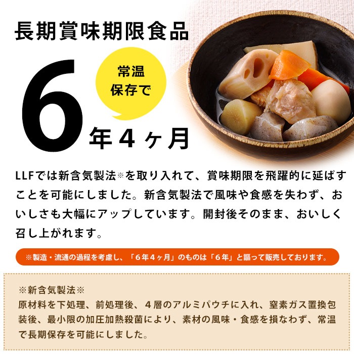 ロングライフフーズ LLF食品 筑前煮 145g 6年保存 おかず 煮物 野菜 美味しい