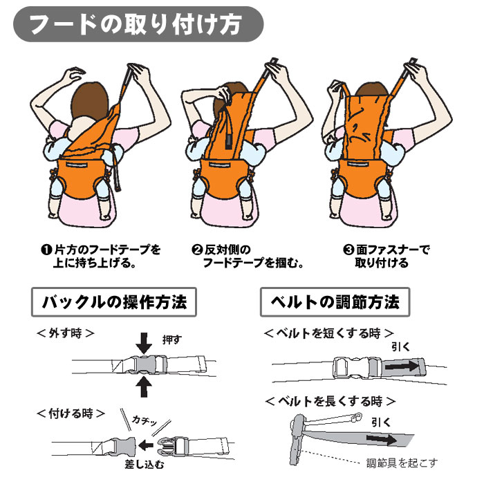 避難くん 避難用1人抱きひも式キャリー (赤ちゃん 乳幼児 乳児 幼稚園 保育園 おんぶ帯 おんぶ紐 救出 救助 災害 防災 介護)